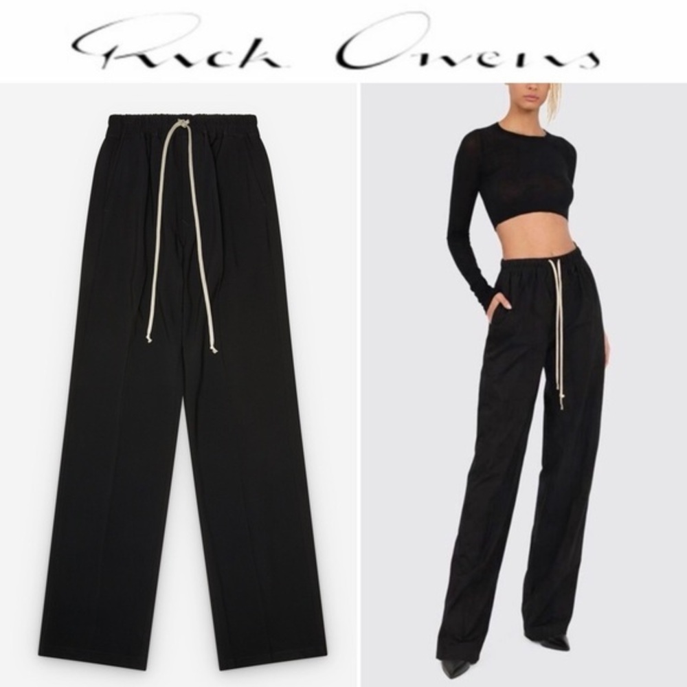Rick Owens Women's Dietrich Drawstring Pants Black IT 46 $1125